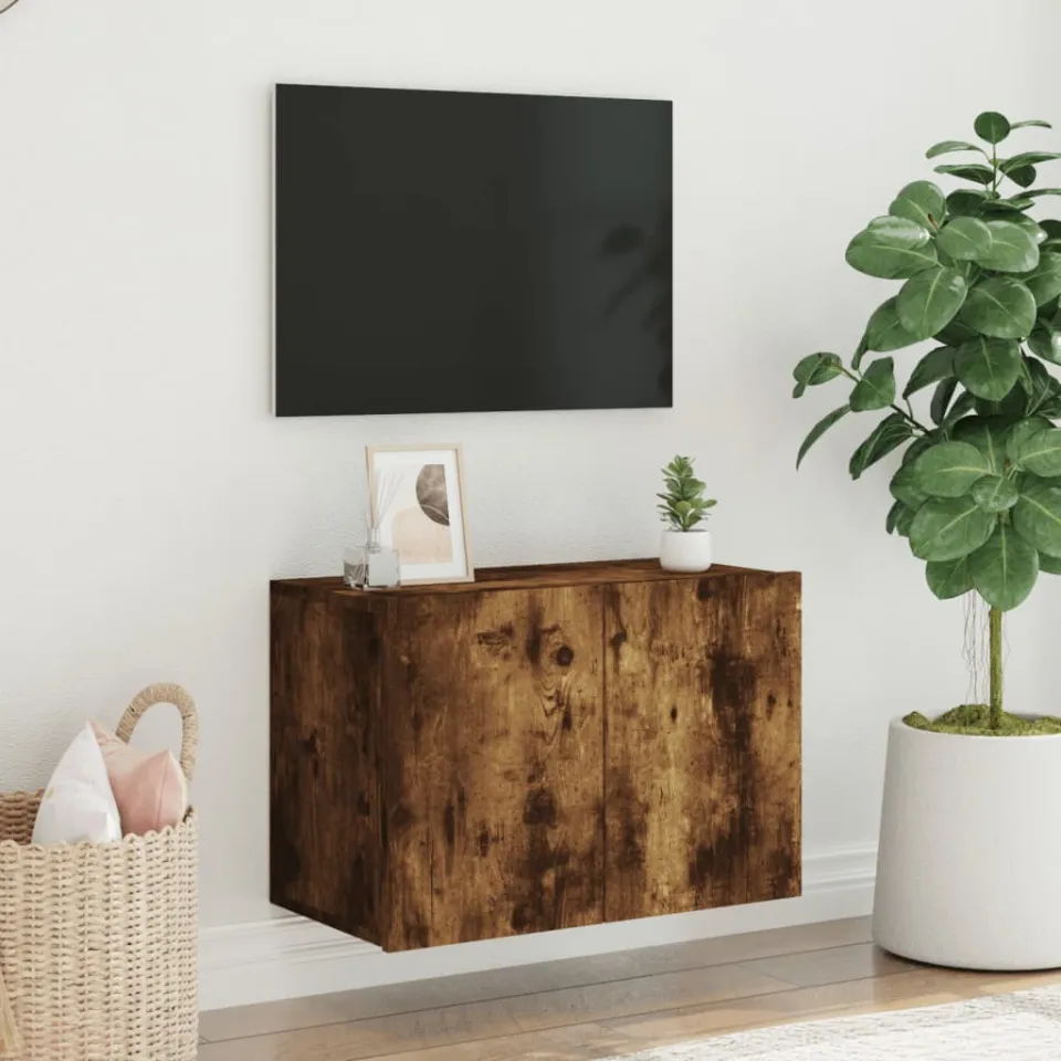 vidaXL Tv-meubel wandgemonteerd 60x30x41 cm gerookt eikenkleurig, foto 3