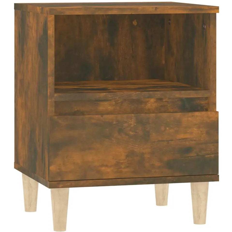 vidaXL Nachtkastjes 2 st 40x35x50 cm gerookt eikenkleurig, foto 4