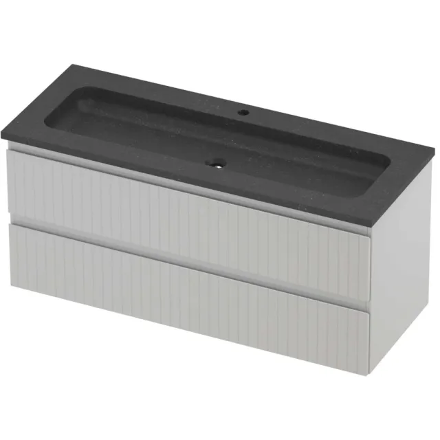 Proline Rollo Badmeubelset Hardsteen Elegant 1 Kraangat 120x46x54 cm Blue Stone Glans Wit