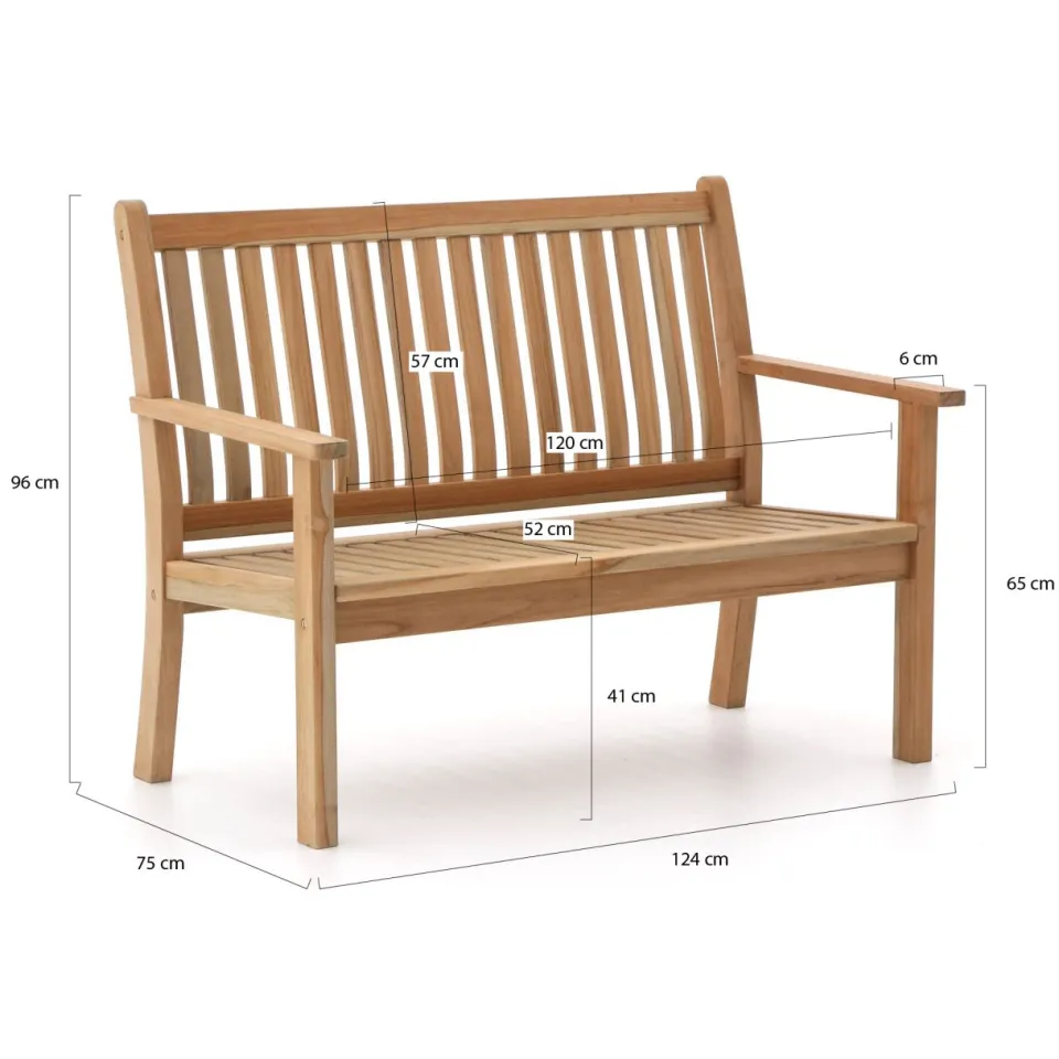 Sunyard Furniture Sunyard Oxford tuinbank 120cm bruin, foto 2