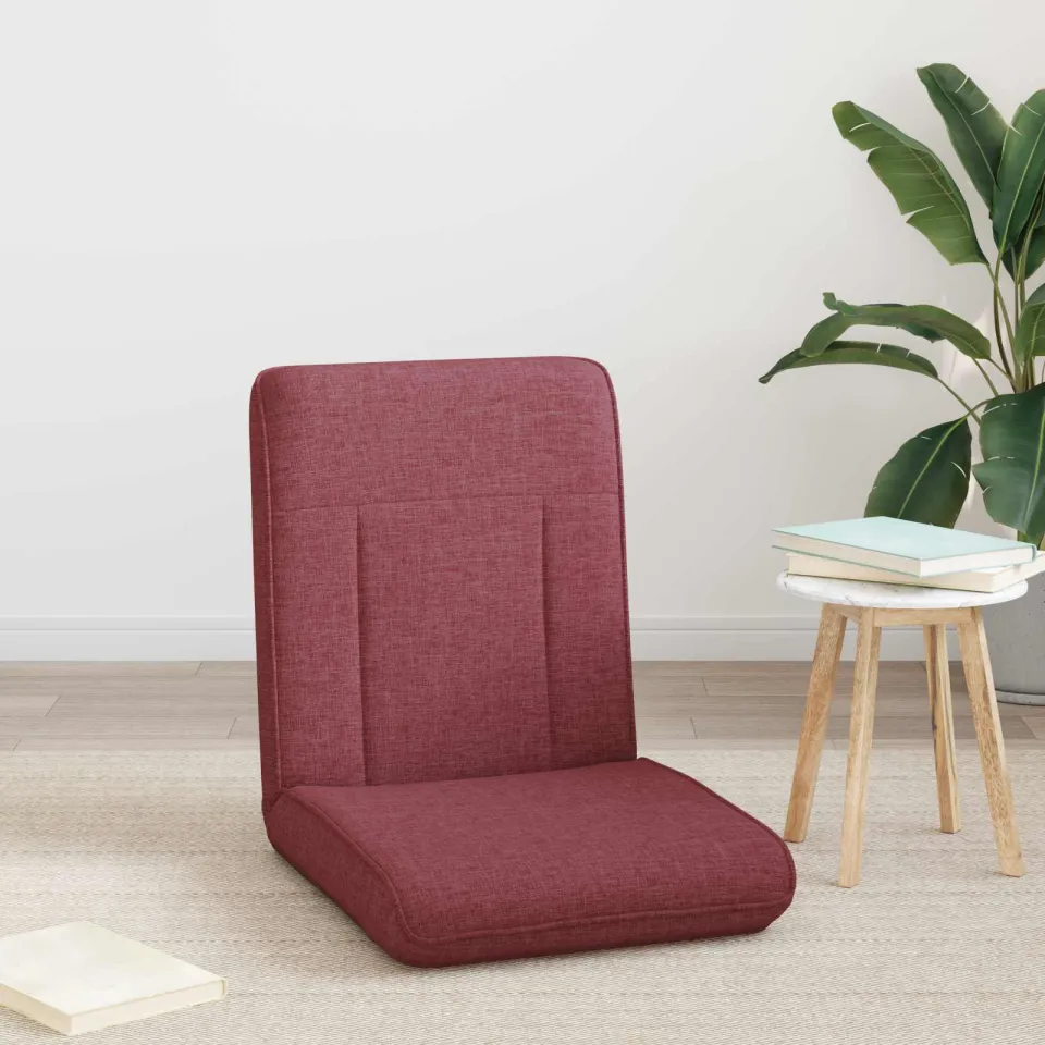 vidaXL Verstelbare vlo stoelen Wijnrood Stof, foto 3