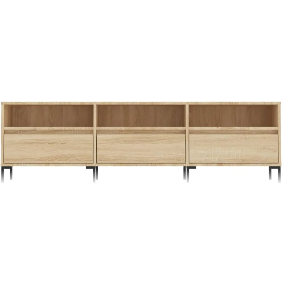 vidaXL Tv-meubel 150x30x44,5 cm bewerkt hout sonoma eikenkleurig Bruin