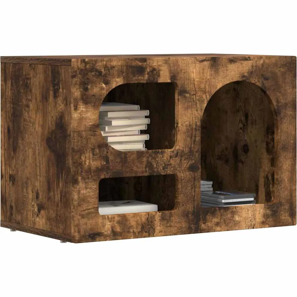 vidaXL TV-kast ELST 60 x 35 x 40 cm Gerookt eiken Bewerkt hout Bruin