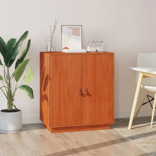 vidaXL Dressoir Wasbruin 65,5 x 40 x 75 cm Massief grenenhout