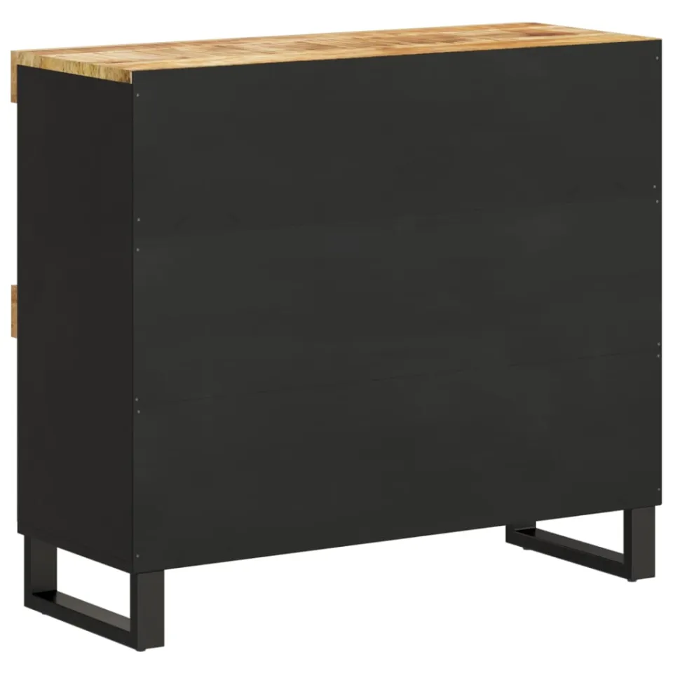 vidaXL Bijzetkast 85x33x75 cm massief mangohout bruin, foto 4