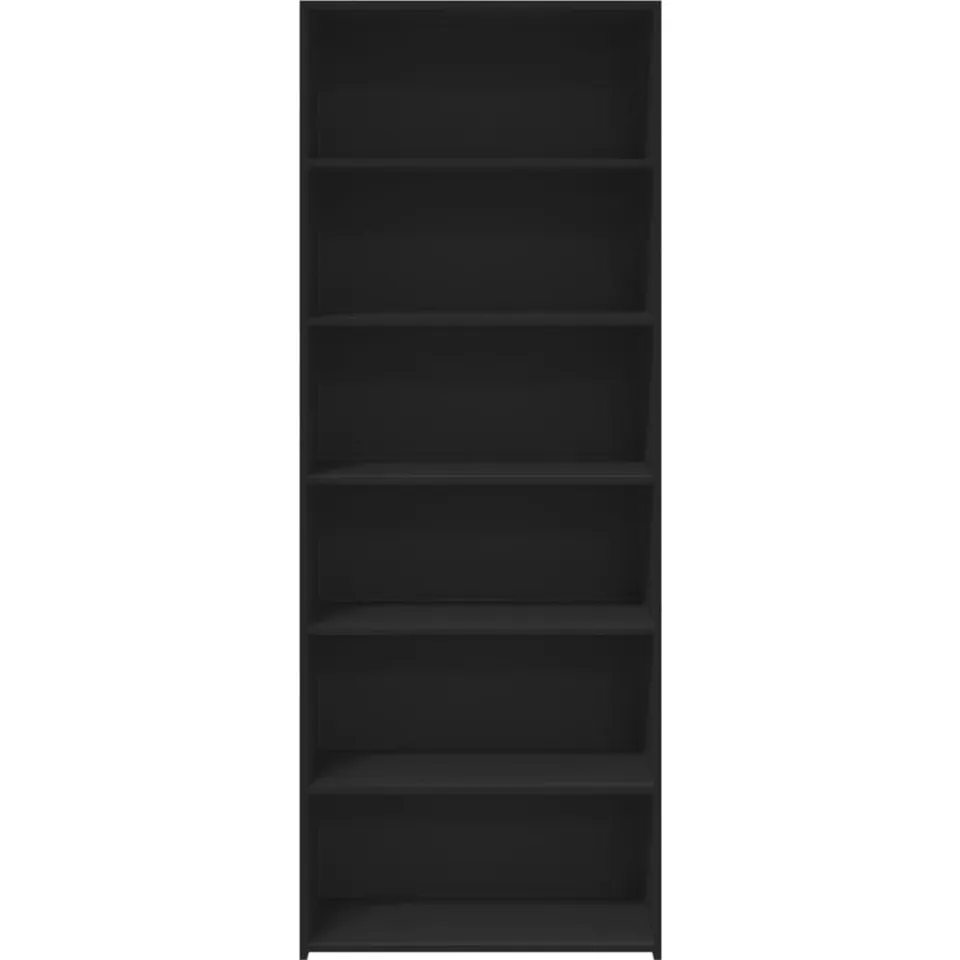 vidaXL Hoge kast 70x41x185 cm bewerkt hout zwart