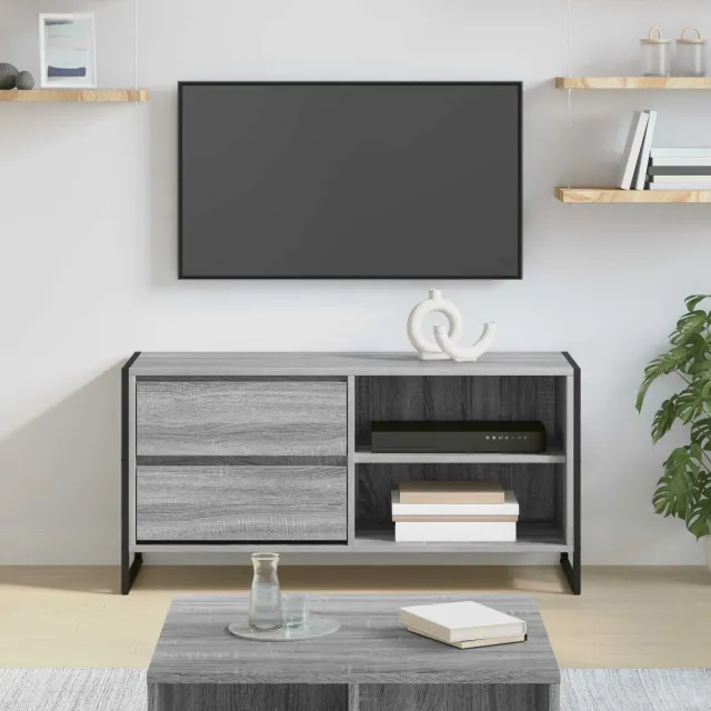 vidaXL TV-kast 100 x 36 x 49,5 cm Grijs Sonoma, foto 2