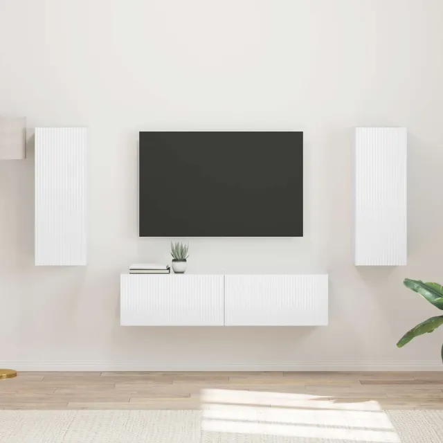 vidaXL Tv-meubelset 2 st 30 x 31 x 80 cm Hoogglans wit, foto 2