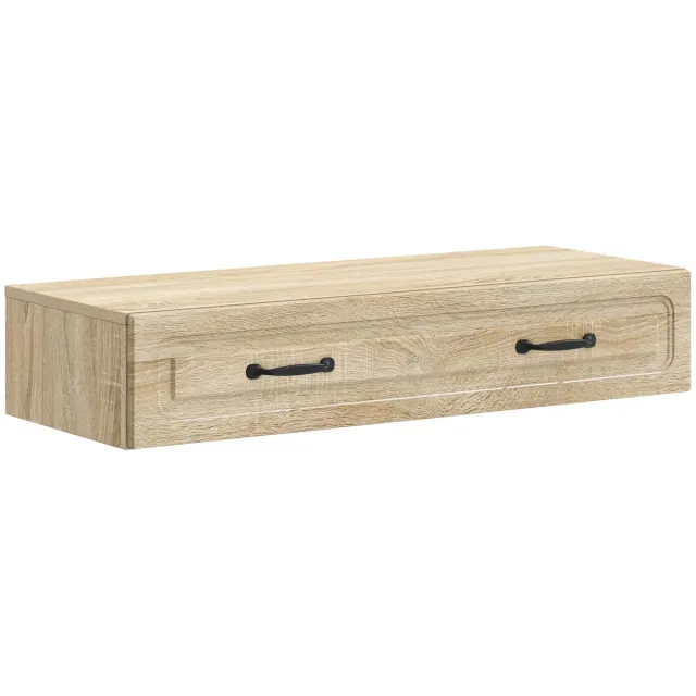 vidaXL Wandgemonteerde - Zijtafel - Sonoma - Eiken - 87,5 - x - 34,5 - x - 17 - cm Sonoma eiken