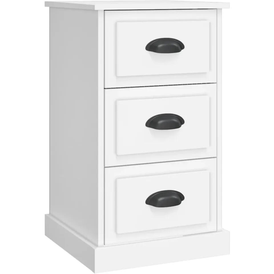 vidaXL Nachtkastje 39x39x67 cm bewerkt hout wit