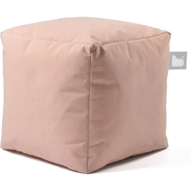 Extreme Lounging b-box pastel - vierkante poef - binnen & buiten - UV- en waterbestendig - 40x40cm - Pastel orange Oranje