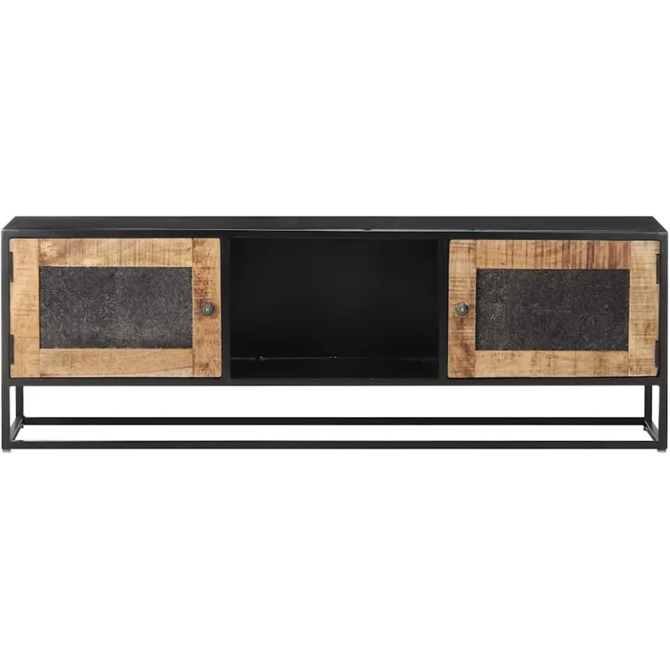 vidaXL Tv-meubel 120x30x40 cm ruw mangohout bruin, foto 2