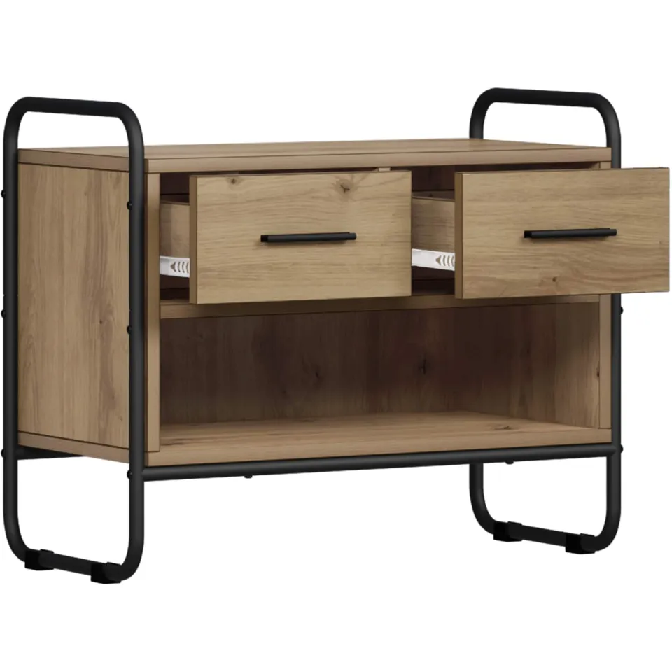 vidaXL Tv-meubel 60 x 30 x 50 cm Artisanaal eiken Bewerkt hout, foto 2
