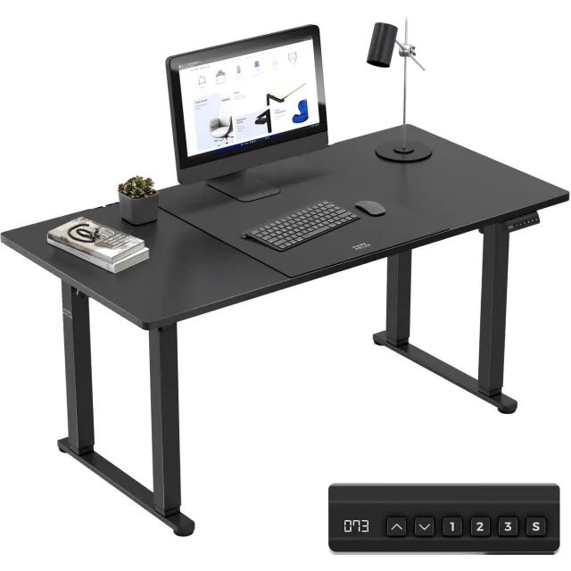 Mark Adler Leader 9.3 Elektrisch Verstelbaar Bureau - Zit-sta Bureau met 2 Motoren - 160x80 cm - Zwart