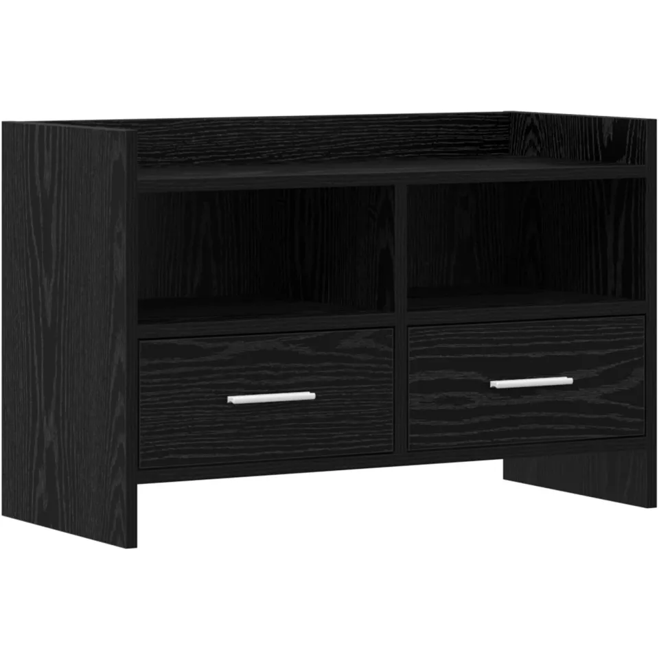 vidaXL TV-kast 71,5 x 33 x 47 cm Zwart eiken Bewerkt hout, foto 3