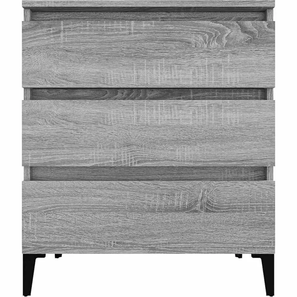 vidaXL Dressoir 60x35x70 cm bewerkt hout grijs sonoma eikenkleurig, foto 4
