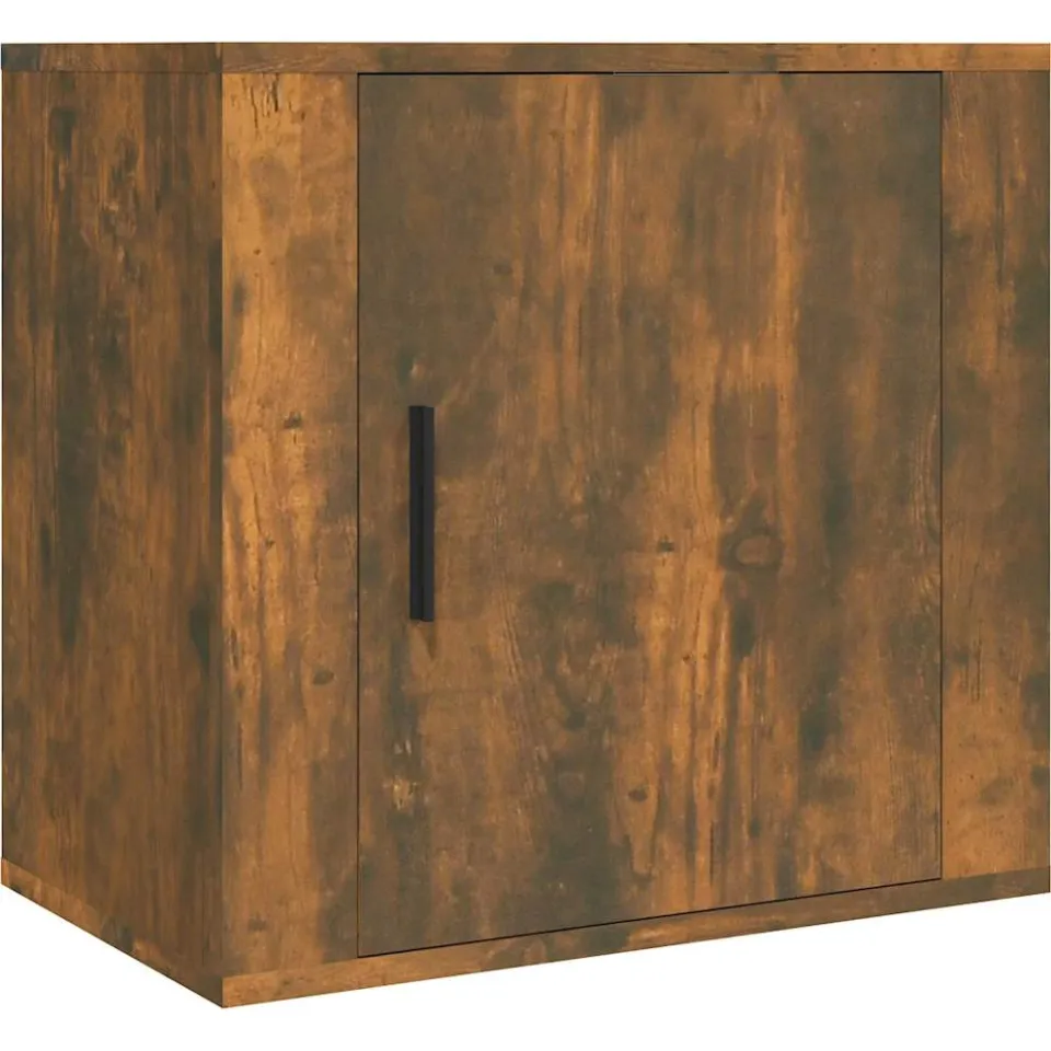 vidaXL Nachtkastje wandgemonteerd 50x30x47 cm gerookt eikenkleurig Bruin