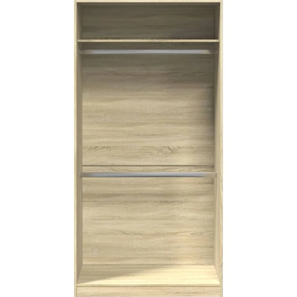 vidaXL Kledingkast 100x50x200 cm bewerkt hout sonoma eikenkleurig, foto 4