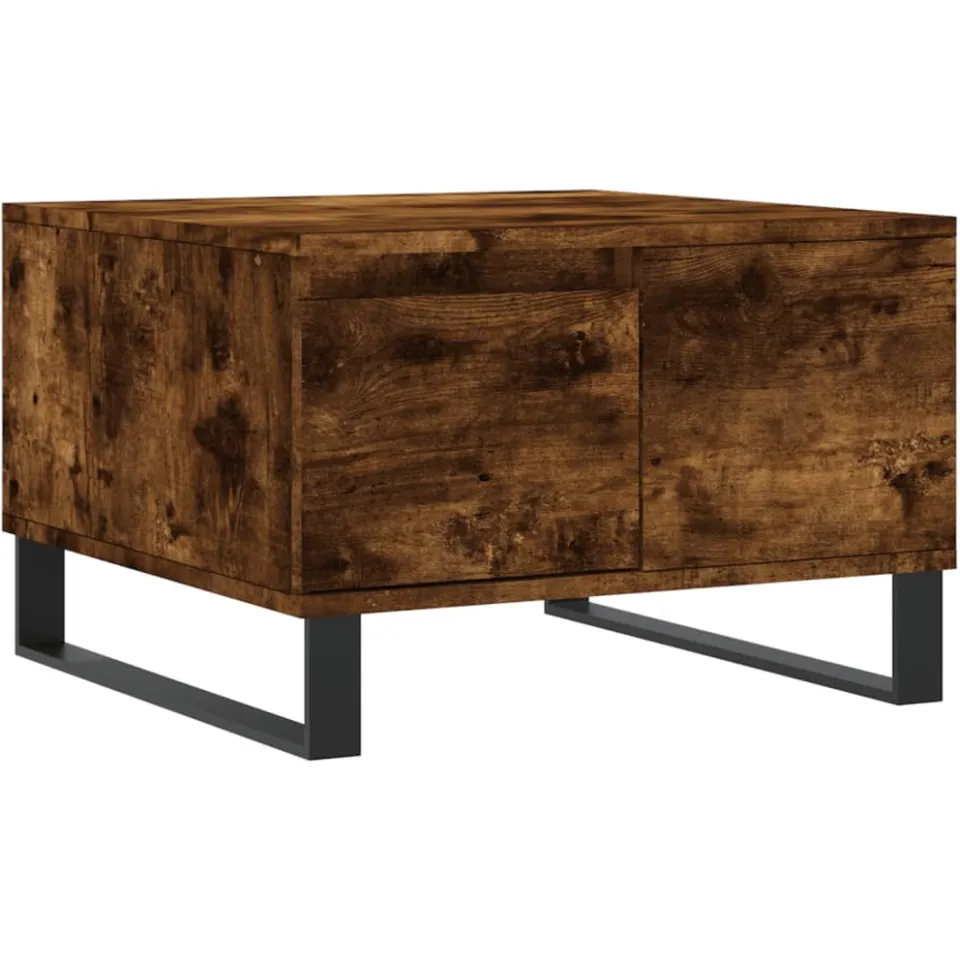 vidaXL Salontafel 55x55x36,5 cm bewerkt hout gerookt eikenkleurig, foto 3