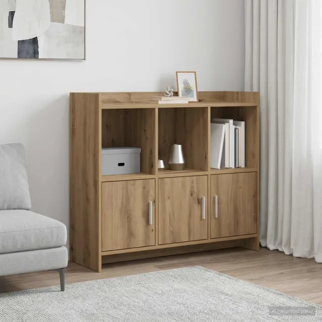 vidaXL Dressoir Artisanaal eiken 98,5 x 33 x 80 cm Bewerkt hout Bruin