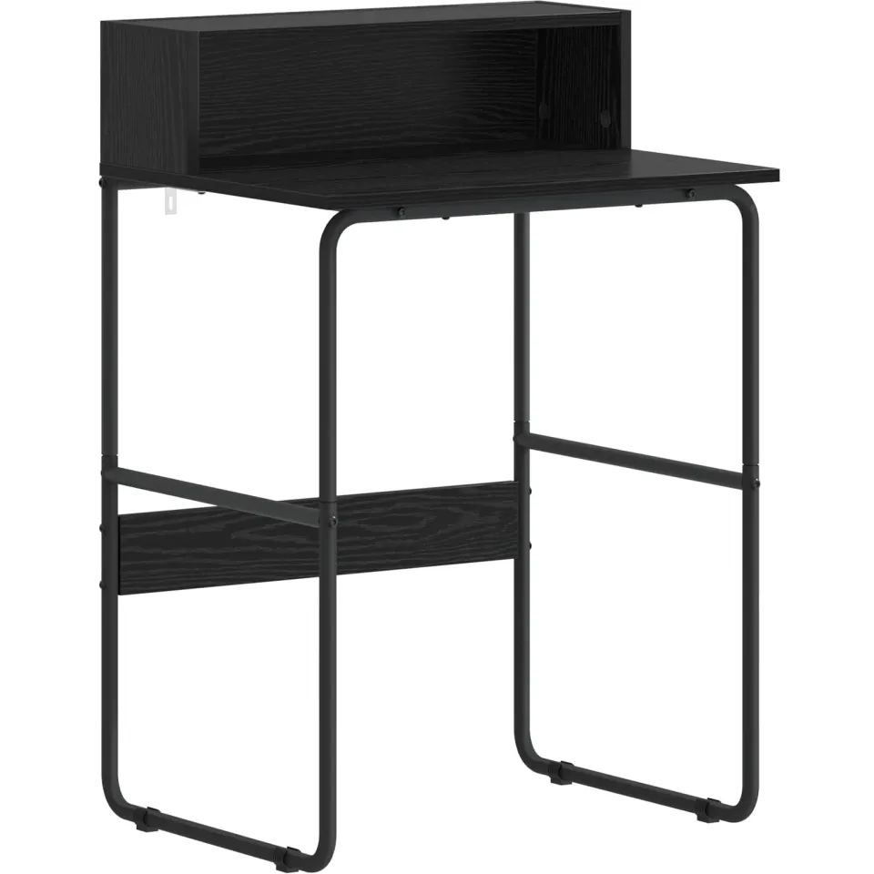 vidaXL Bureau met opbergruimte Zwart eiken 60 x 50 x 91 cm, foto 3