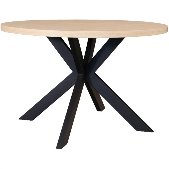 Lizzely Garden & Living Eettafel rond melamine 120cm Sanne lichtbruin ronde tafel