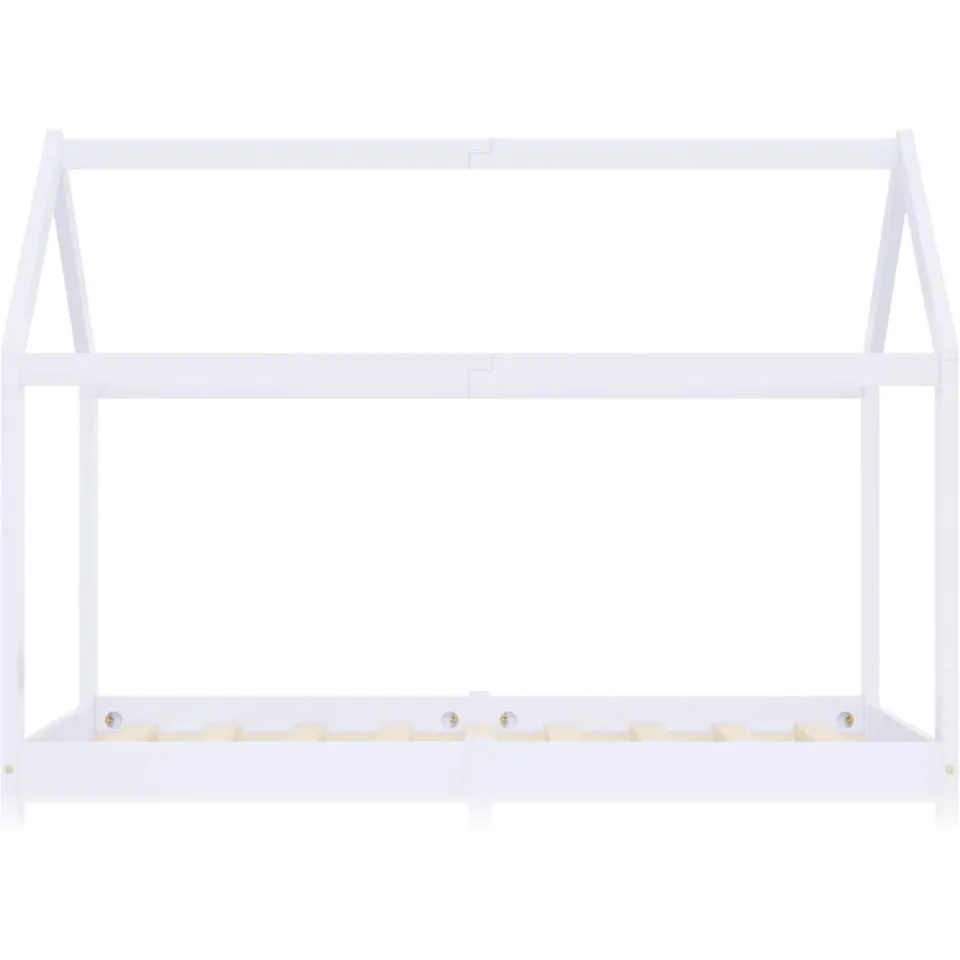 vidaXL Kinderbedframe massief grenenhout wit 80x160 cm, foto 3