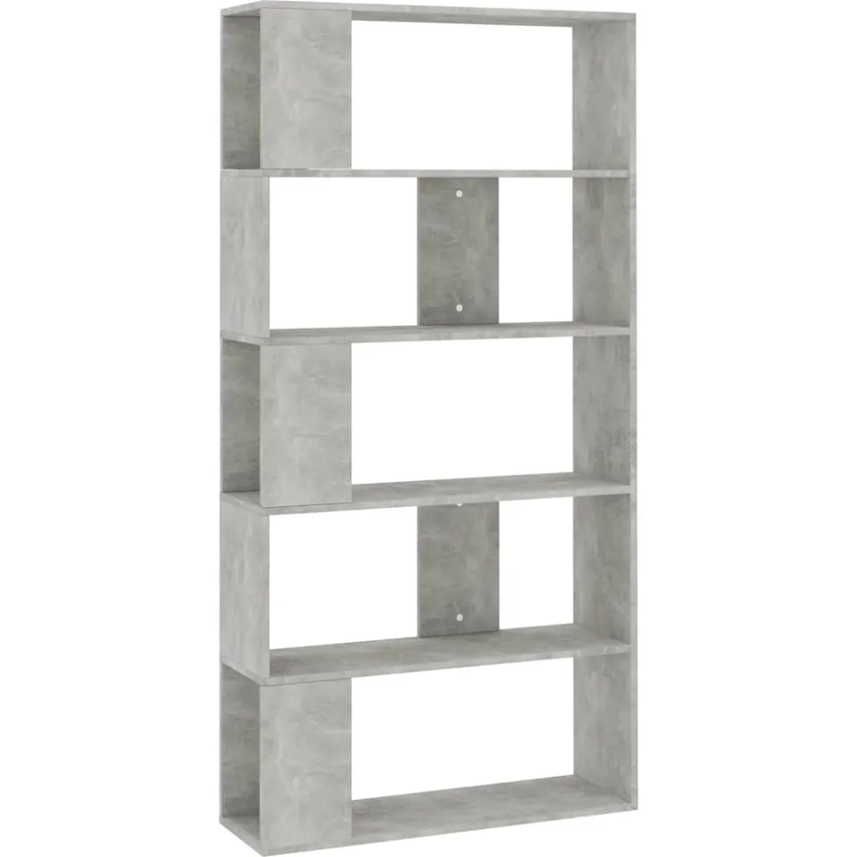 vidaXL Boekenkast/kamerscherm 80x24x159 cm bewerkt hout betongrijs
