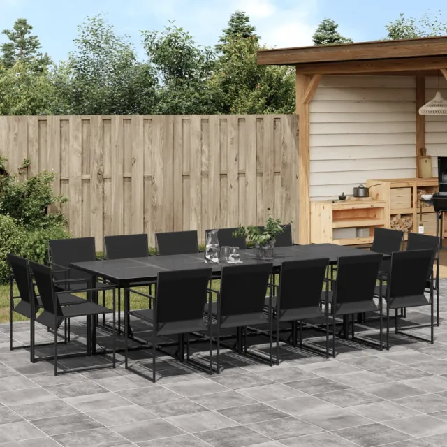 vidaXL 15-delige Tuinset textileen zwart, foto 2