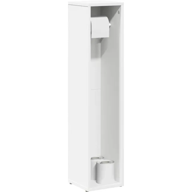 vidaXL Badkamerkast met rolhouder 20,5x20x90 cm wit