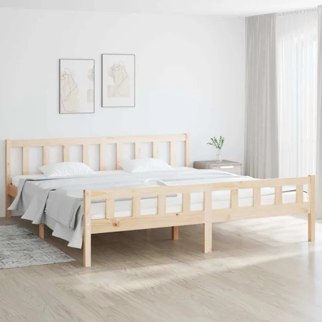 vidaXL Bedframe zonder matras massief hout 160x200 cm bruin