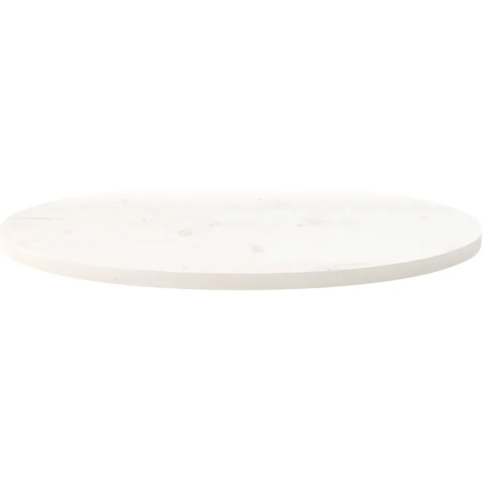 vidaXL Tafelblad ovaal 70x35x2,5 cm massief grenenhout wit, foto 2