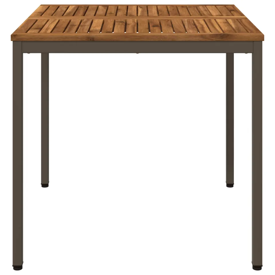 vidaXL Tuindiner tafel NAARDEN Natuurlijk en Koffie 80 x 80,5 x 75 cm Bruin