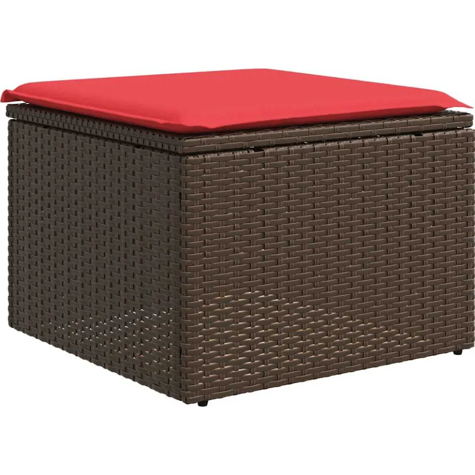 vidaXL 6-delige tuinbankset met kussens, bruin polyrotan, foto 4