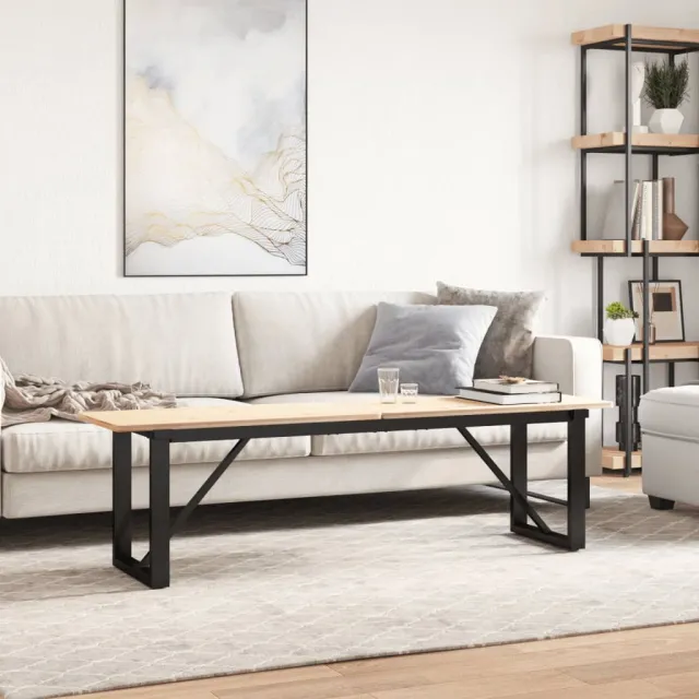 vidaXL Salontafelpoten O-frame 140x30x43 cm staal Zwart