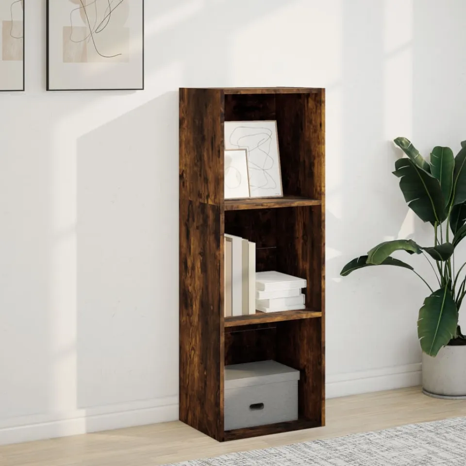 vidaXL Boekenkast 40x30x114 cm bewerkt hout gerookt eikenkleurig, foto 2