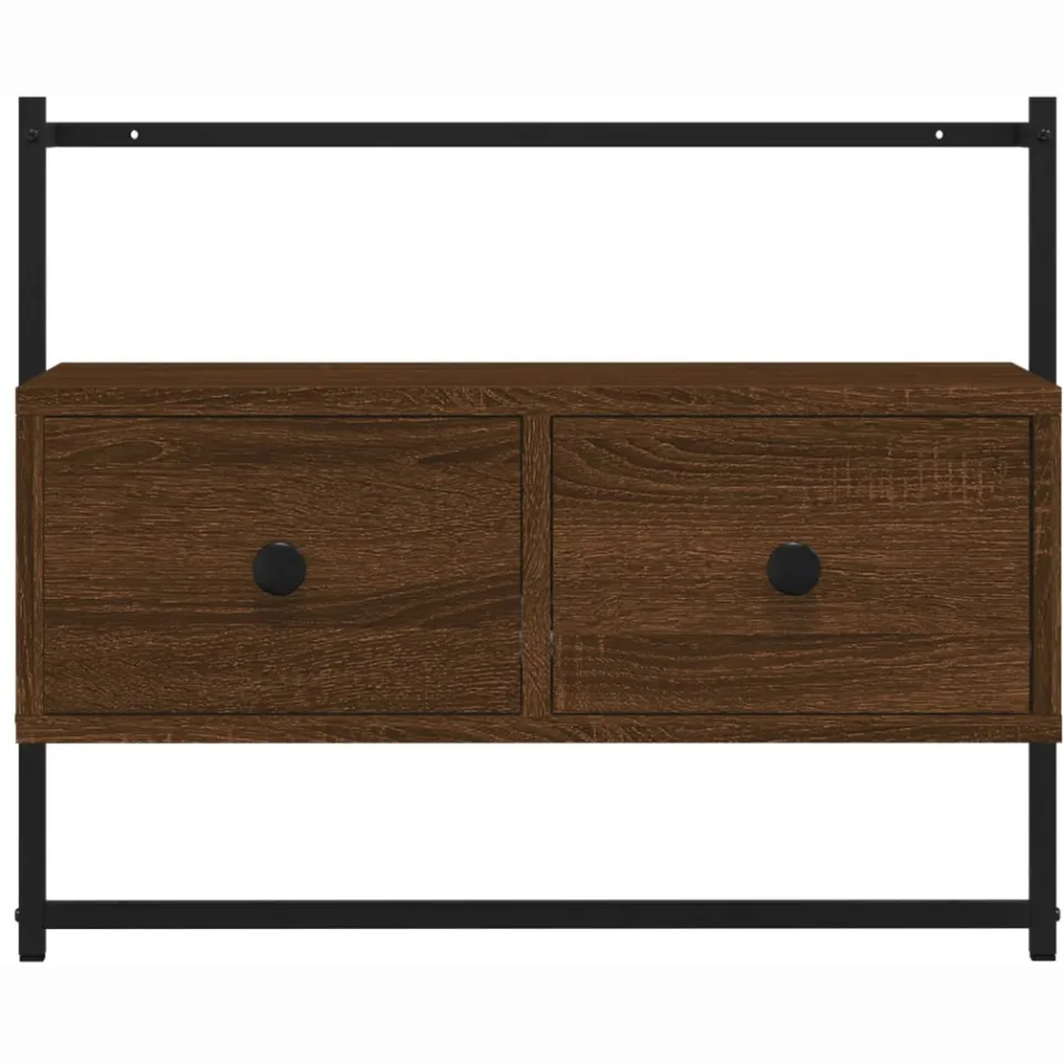 vidaXL Tv-meubel wandgemonteerd 60,5x30x51 cm hout bruin eikenkleur, foto 3
