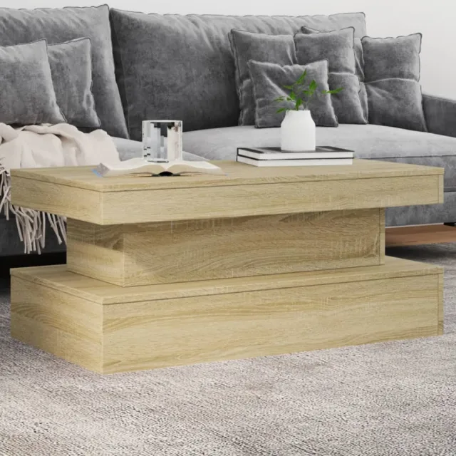 vidaXL Salontafel met LED-verlichting 90x50x40 cm sonoma eikenkleurig, foto 2