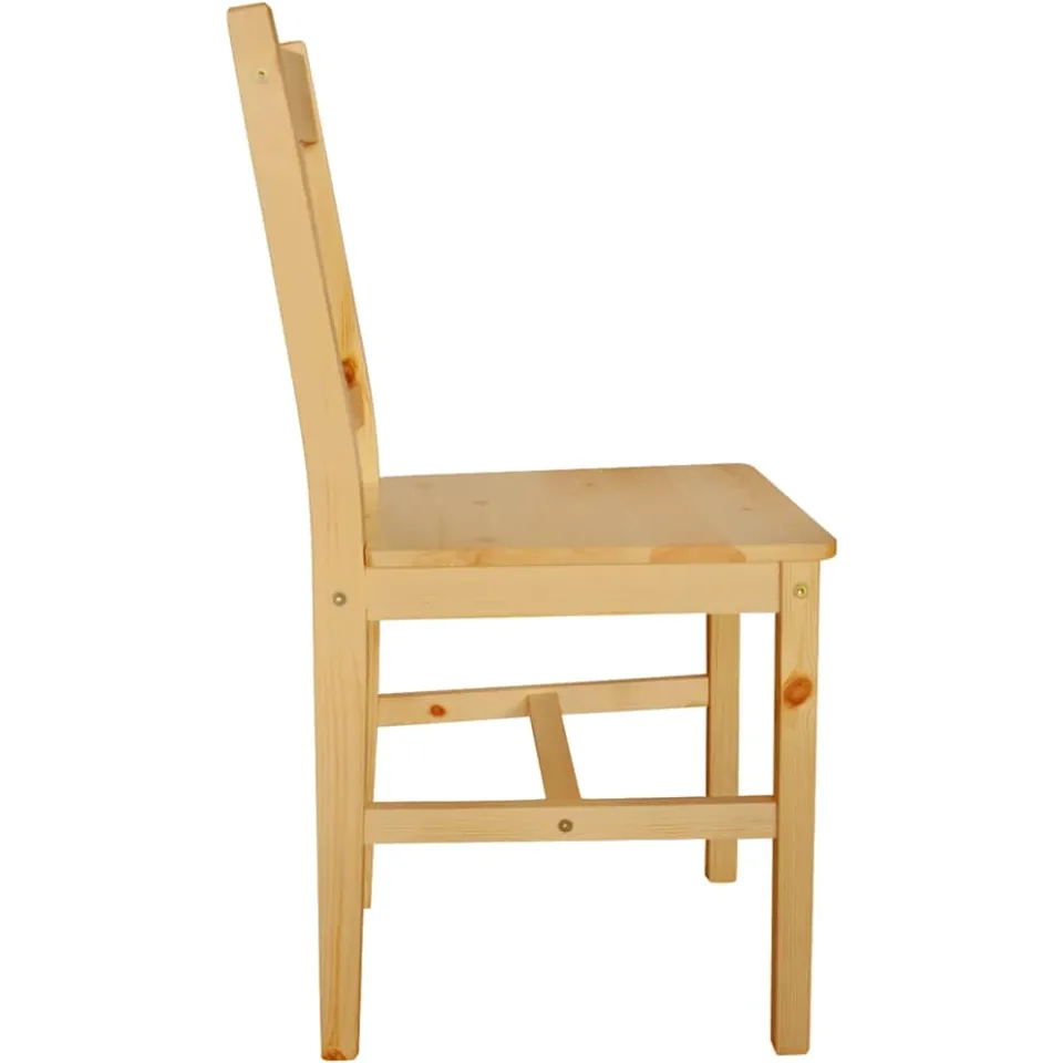 vidaXL Eetkamerstoelen 4 st grenenhout beige, foto 4