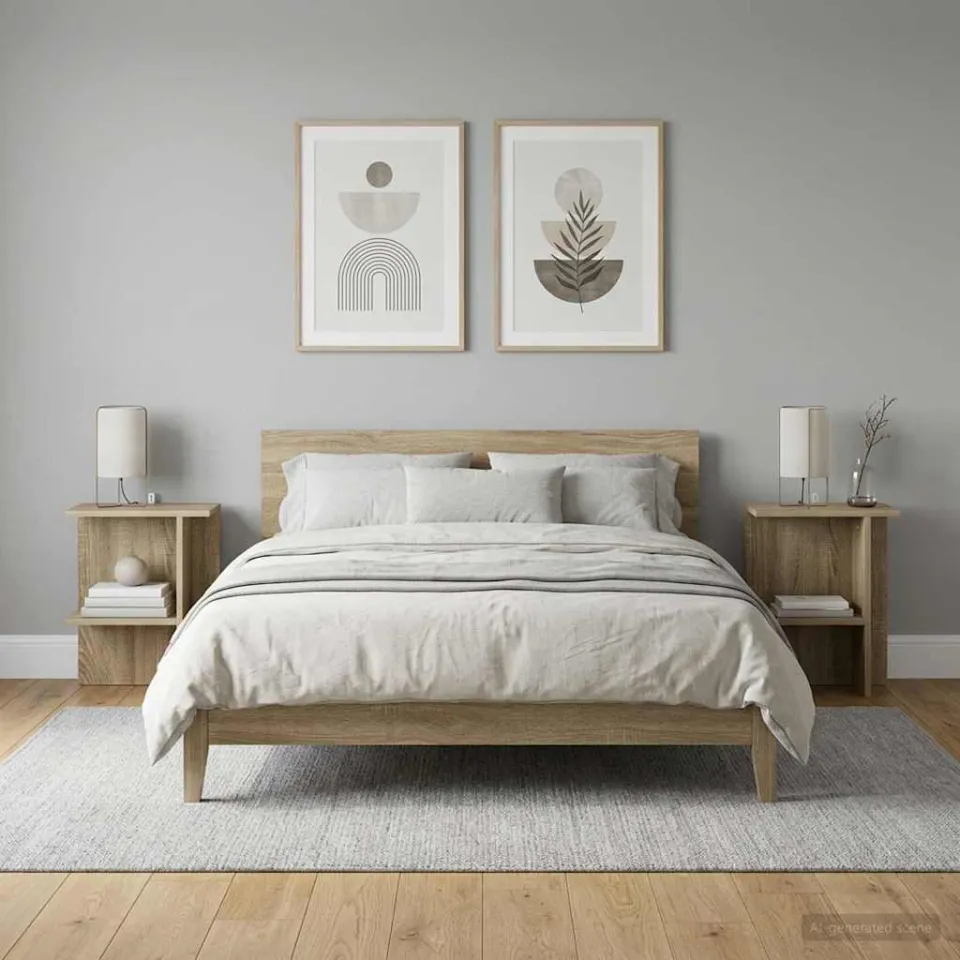 vidaXL Salontafel 2 st Sonoma Eiken 40 x 30 x 49 cm Bewerkt hout, foto 4