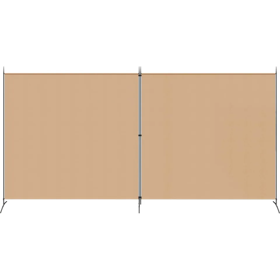 vidaXL 2-Panelen Kamerscherm Beige 348 x 180 cm Stof, foto 4
