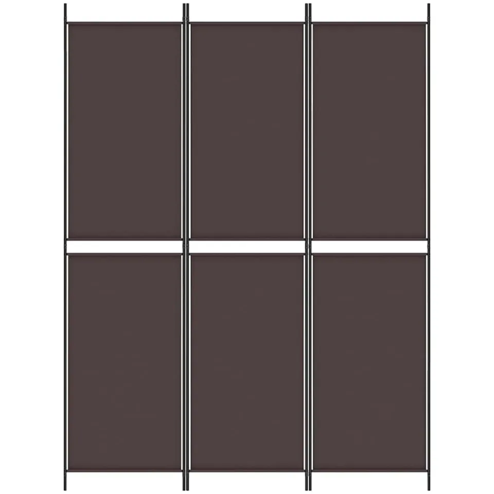vidaXL Kamerscherm met 3 panelen 150x200 cm stof bruin, foto 3