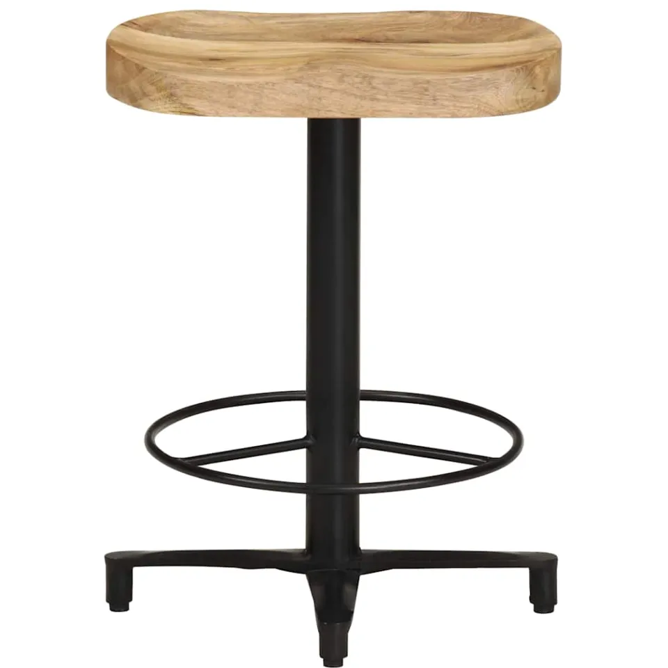 vidaXL Barkrukken 2 st 52 cm massief mangohout bruin, foto 3