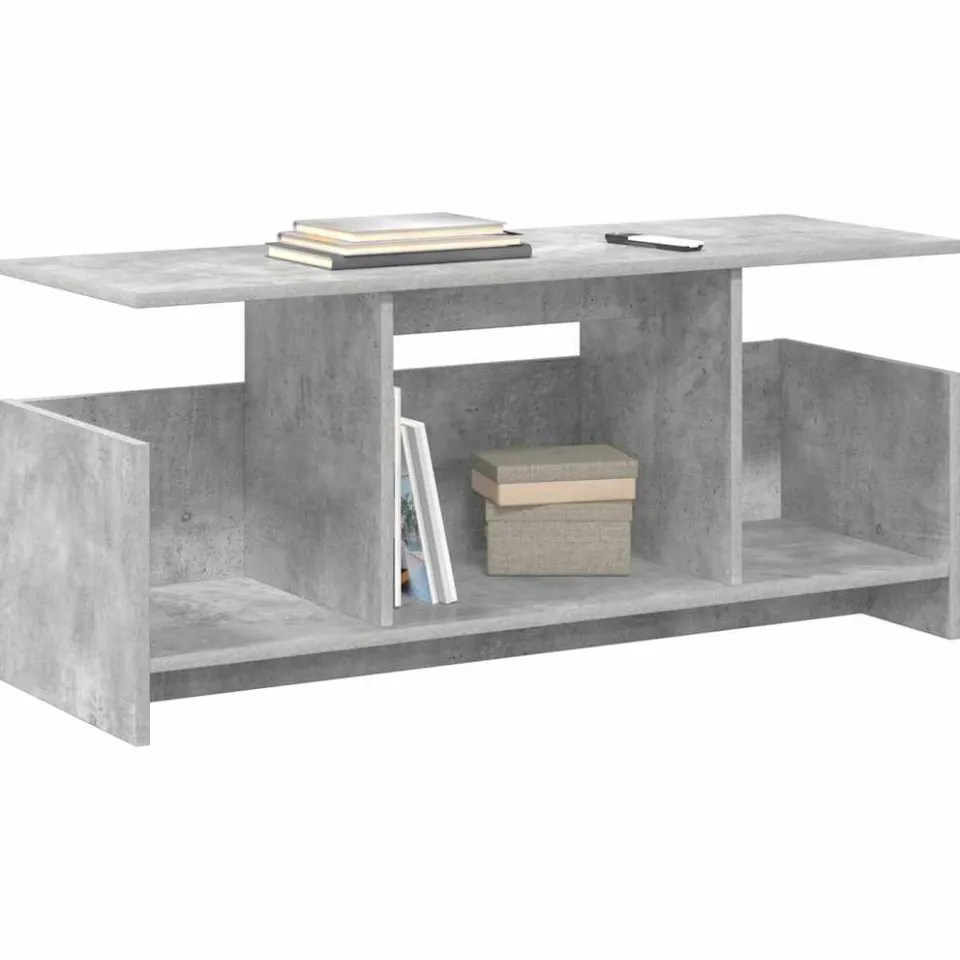 vidaXL TV-standaard 102 x 35 x 45 cm Beton Grijs Bewerkt hout