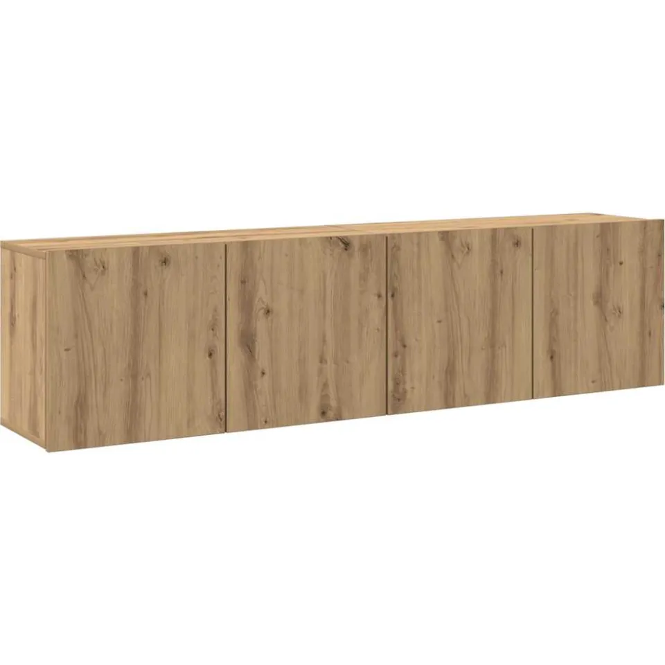 vidaXL Tv-meubels 2 st wandgemonteerd 80x30x41cm artisanaal eikenkleur, foto 3