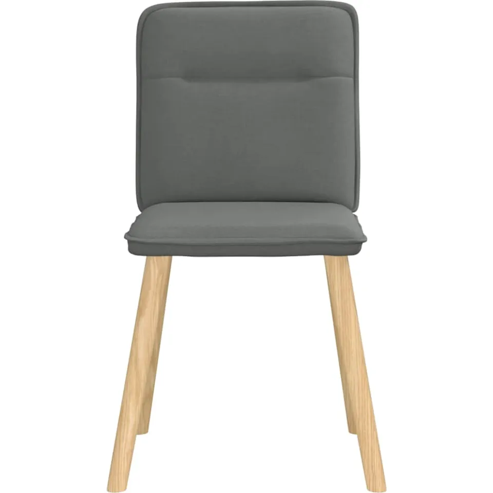 vidaXL Eetkamerstoelen 6 st stof donkergrijs grijs, foto 4