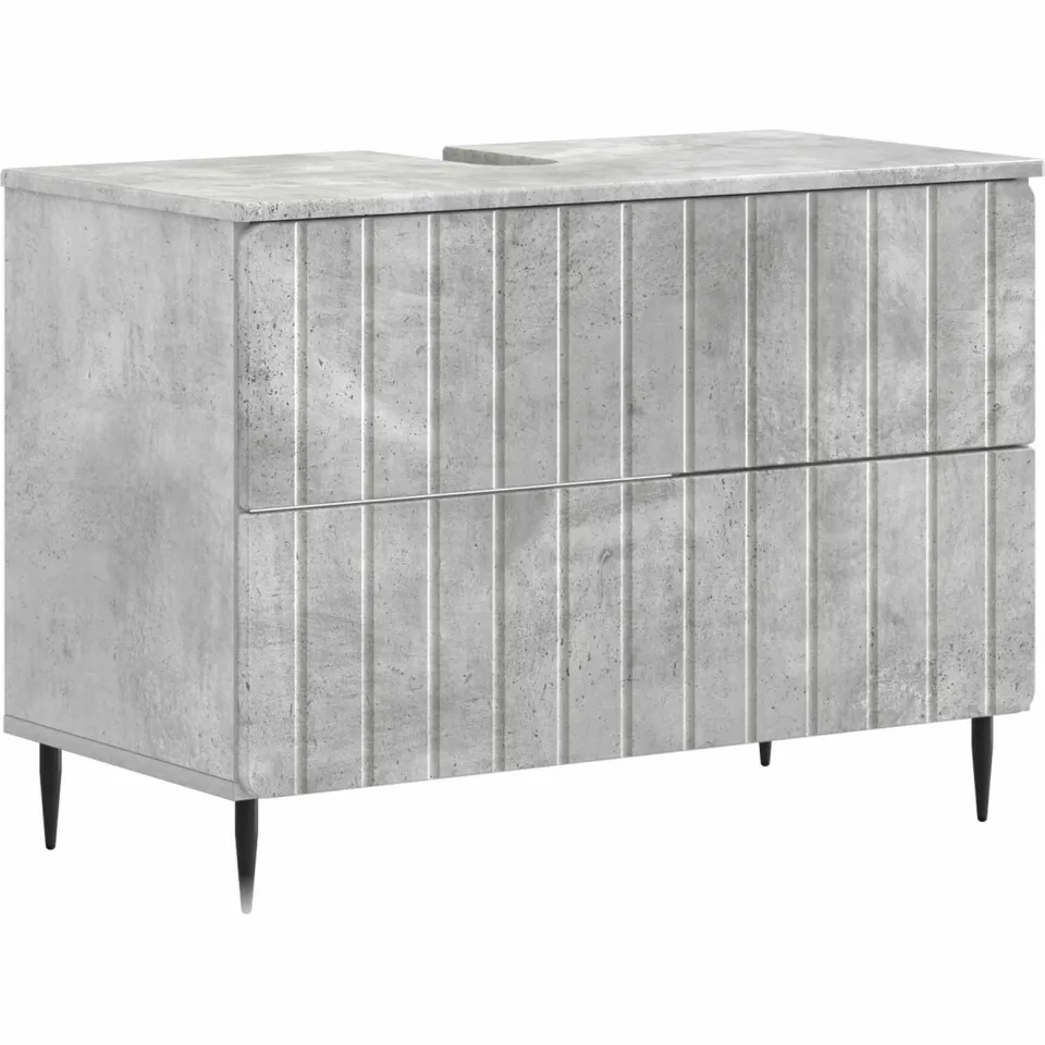 vidaXL Badkamer wastafelkast ZWOLLE Betongrijs 82 x 41 x 58,5 cm grijs, foto 3