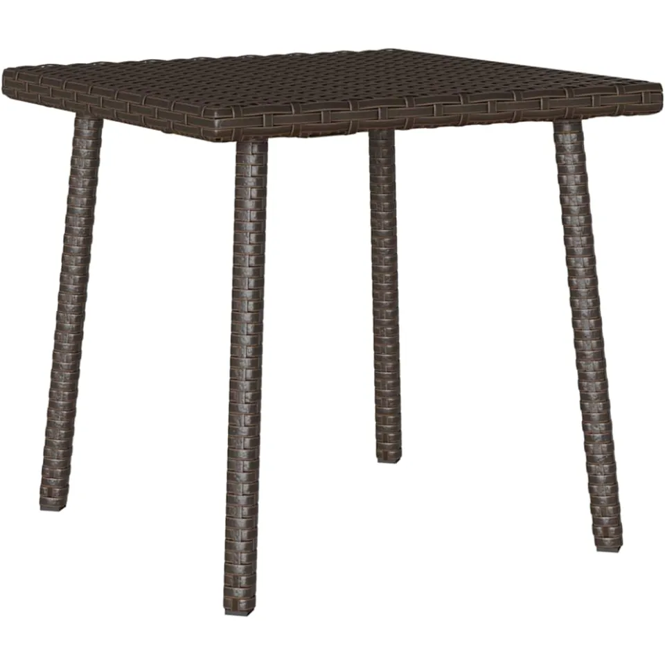 vidaXL Tuin salontafel rechthoekig 40x40x37 cm poly rattan bruin