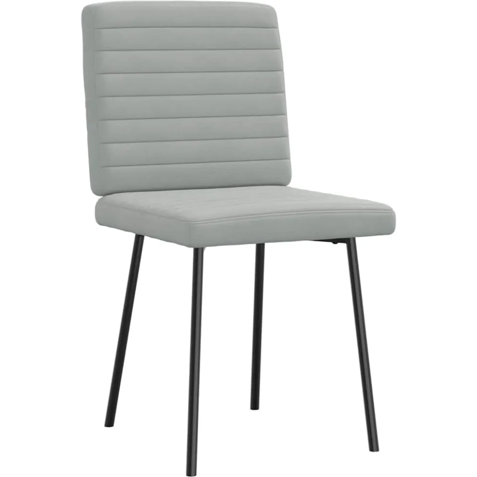 vidaXL Eetkamerstoelen 4 st fluweel lichtgrijs