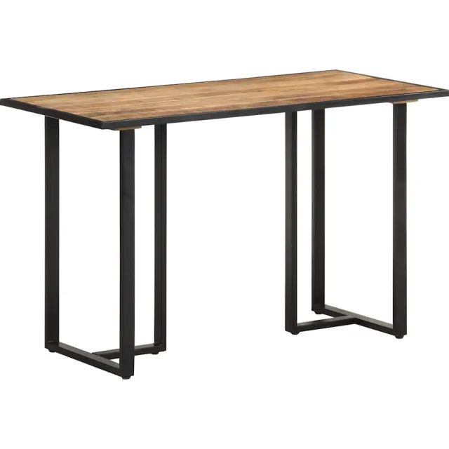 vidaXL Eettafel 120 cm ruw mangohout Bruin